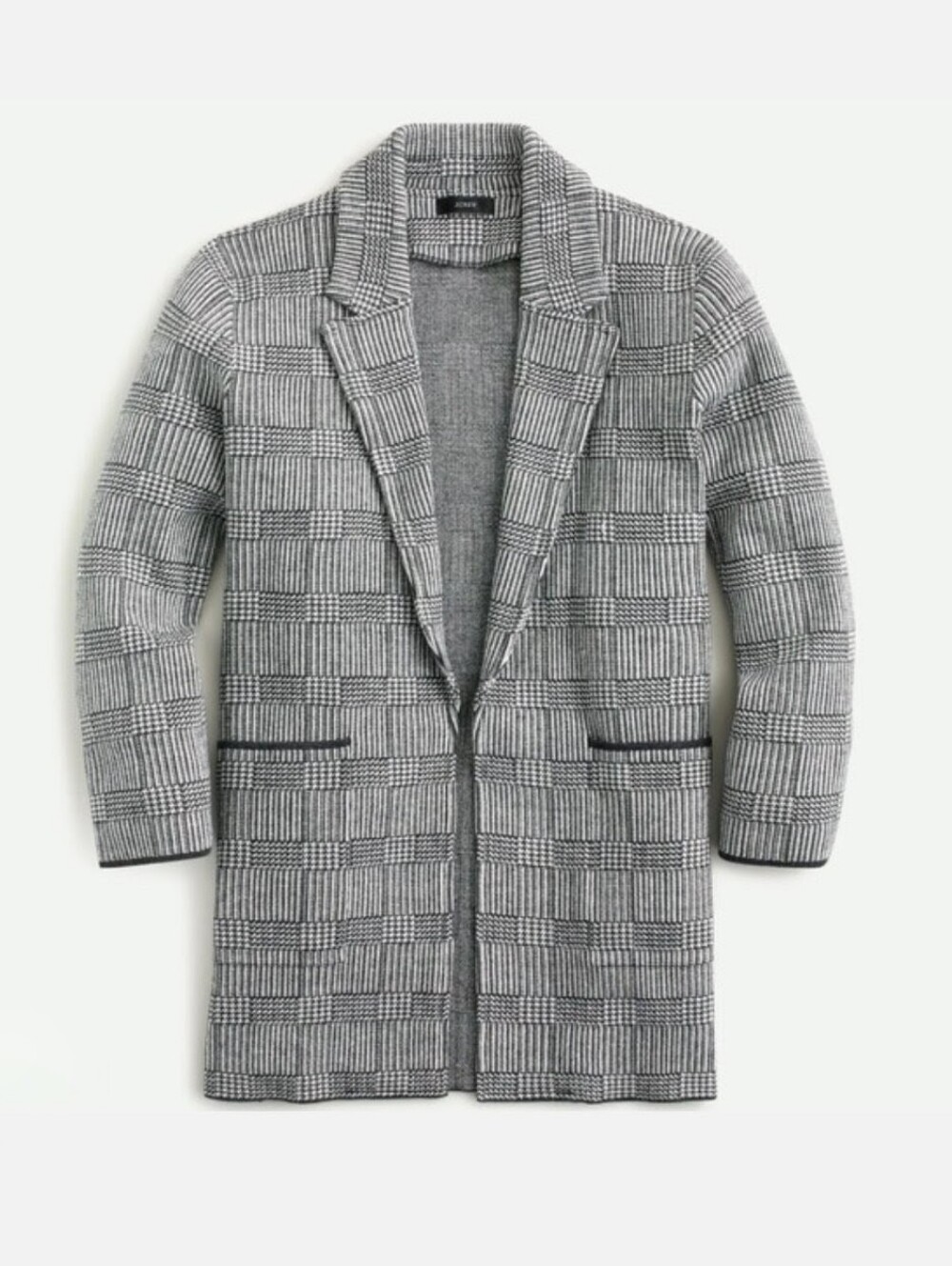 J.Crew Sophie Open Front Cardigan Sweater Glen Plaid AQ413 Women's EXTRA LARGE